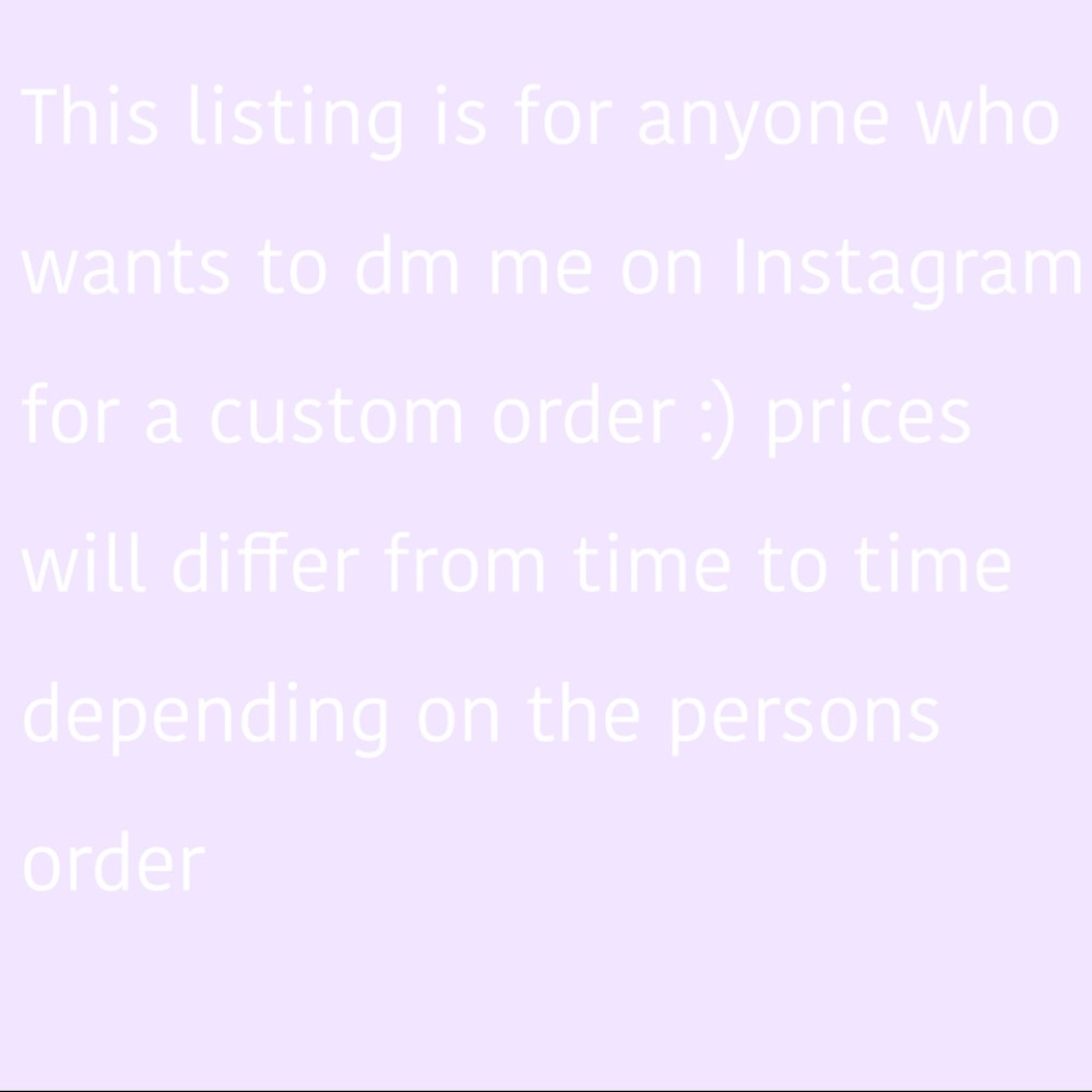 Custom jewelry order